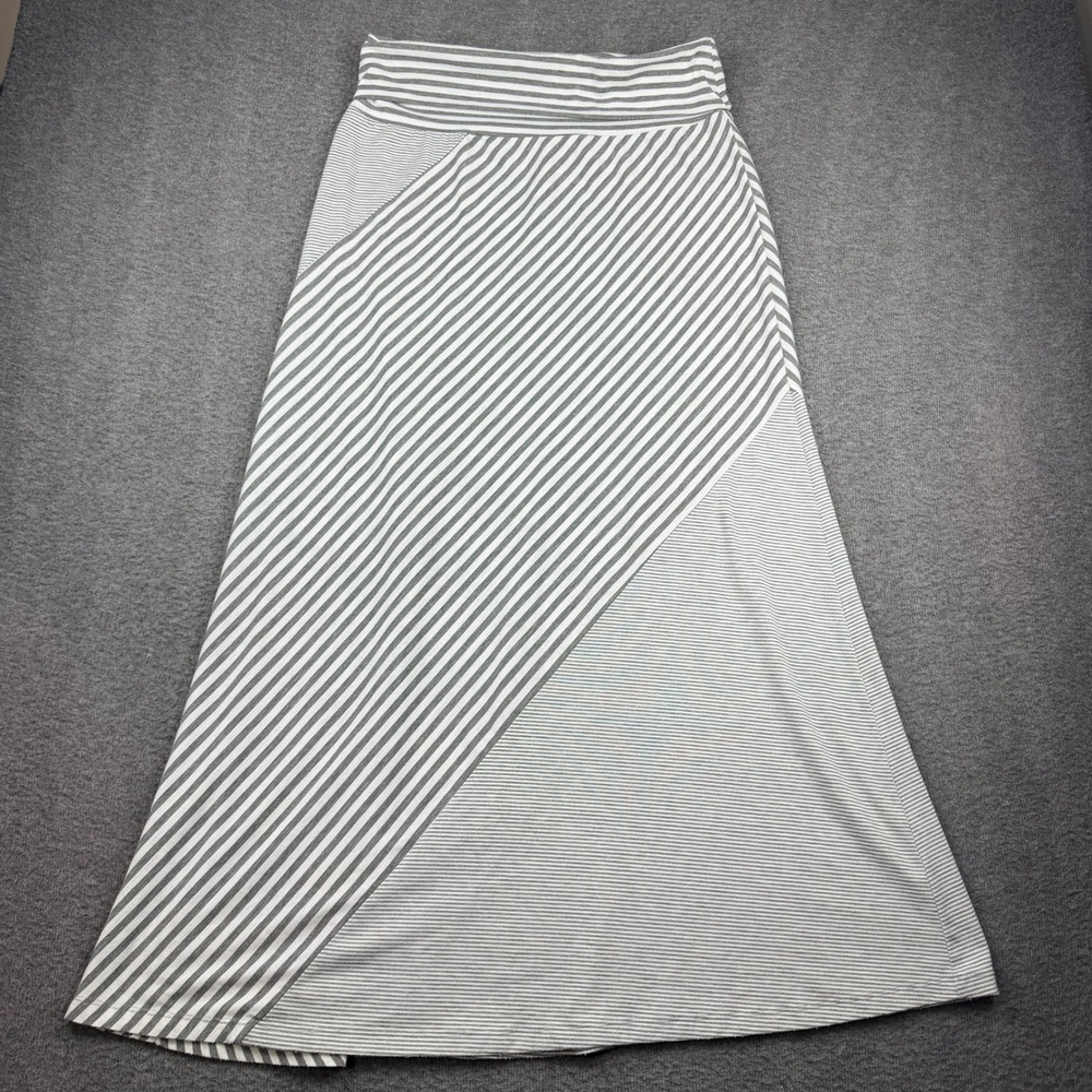 Joe B by‎ Joe Women's XL Benbasset Gray White Striped Maxi Skirt 8437112
